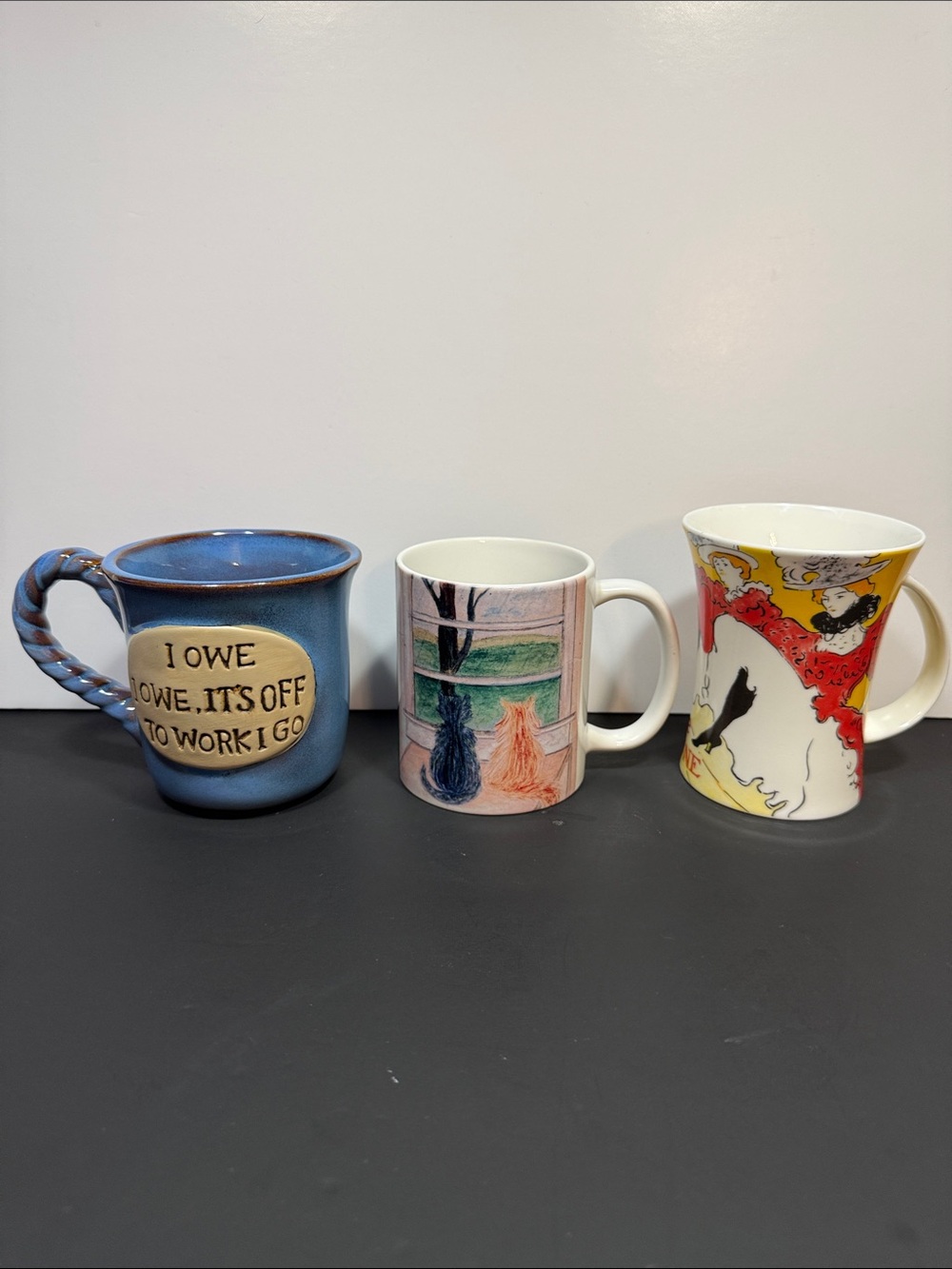 Vintage NOS Ceramic Quote Coffee Mugs